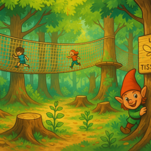 Aire de jeux enchantée dans la forêt Aire de jeux enchantée dans la forêt