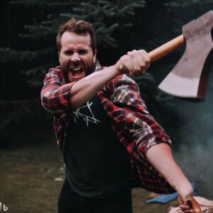 Un lanceur de hache Un lanceur de hache