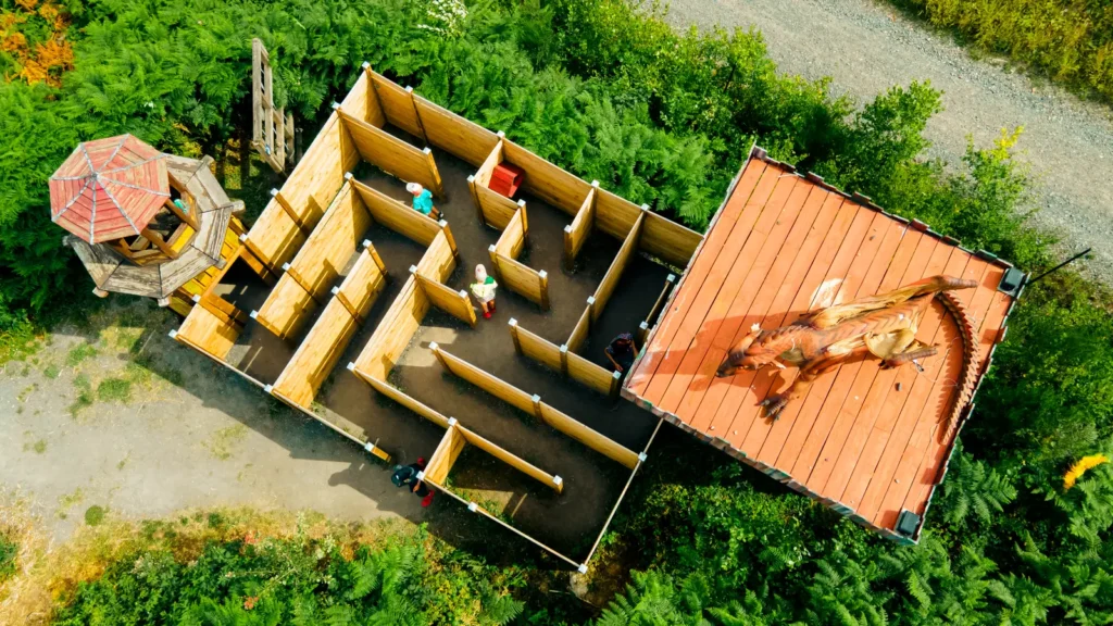 Luchtfoto van een deel van Elfy Park