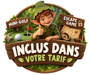 Mini-golf et escape game inclus dans votre tarif